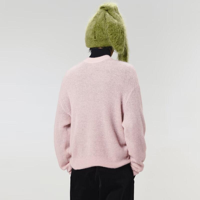 CROQUIS Men's Mohair Blend Round Neck Pullover Sweater