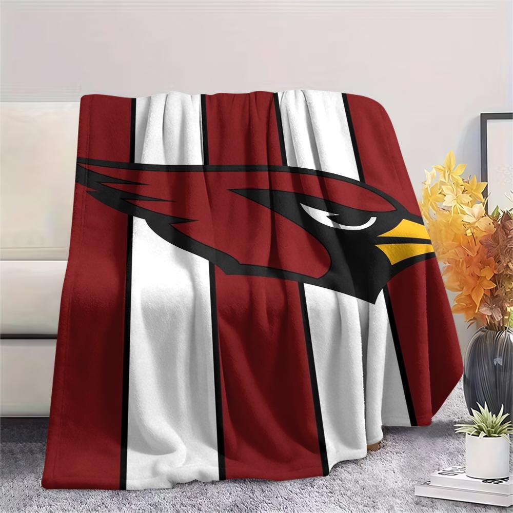 Arizona Cardinals Print Flannel Blanket, High quality Comfortable for All Seasons, Home Decor, Warmth and Comfort, Perfect for Christmas Gifts