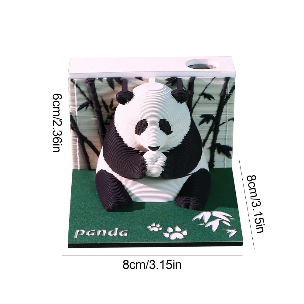 2025 Time Piece Calendar with LED Light and Pen Holder 3D Calendar Paper Carving Art Memo Pad Notepad Novelty Gift