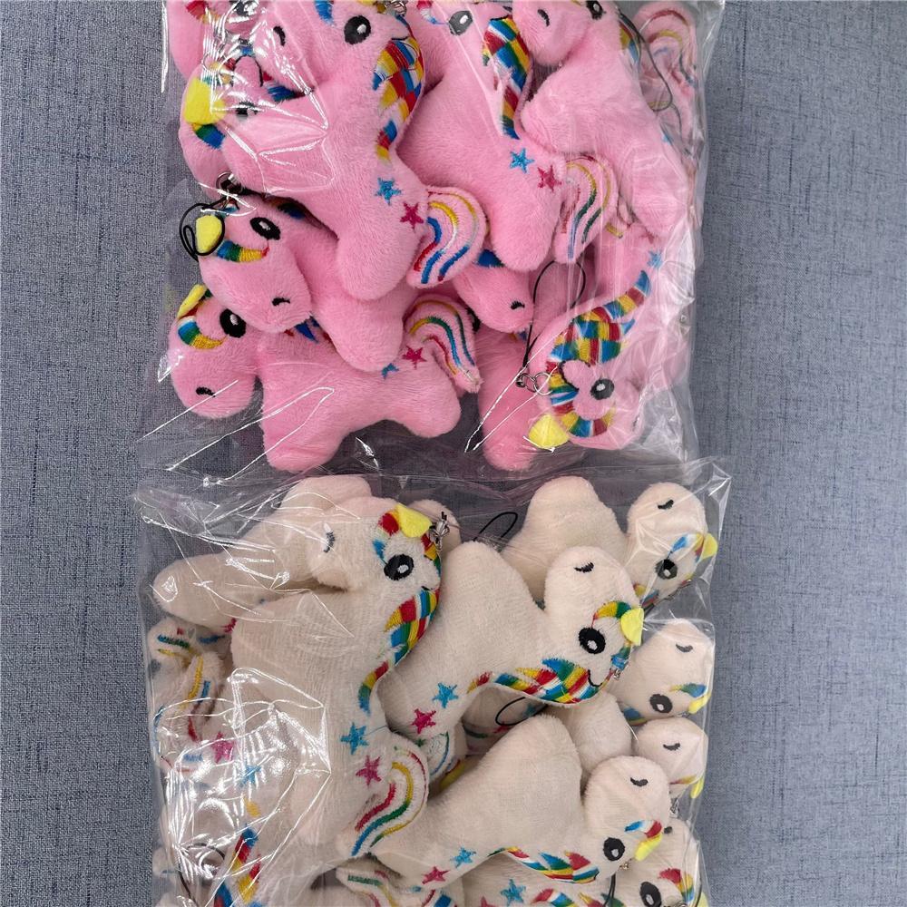 12PCS Small 6CM Animal Toy , Horse Key Chain Plush Chains