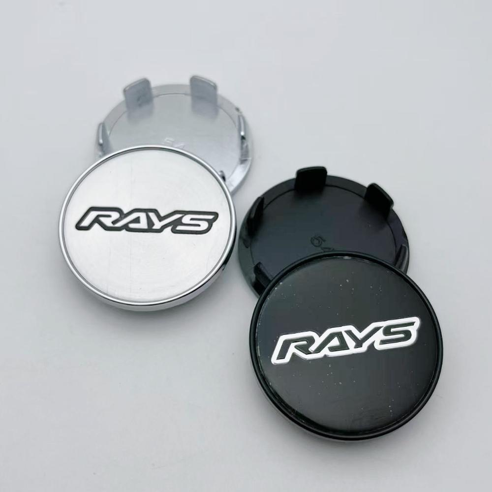 4pcs/Set 54mm 49mm RAYS Logo Emblem Badge Car Wheel Center Caps Wheel Hub Center Dust Cover Rim Hubcaps Car Styling Accessories
