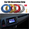 5M/Pcs Universal DIY Car Styling Flexible Interior Decoration Molding Trim Strips Auto Door Edge Sticker Auto Chrome Decor Trim