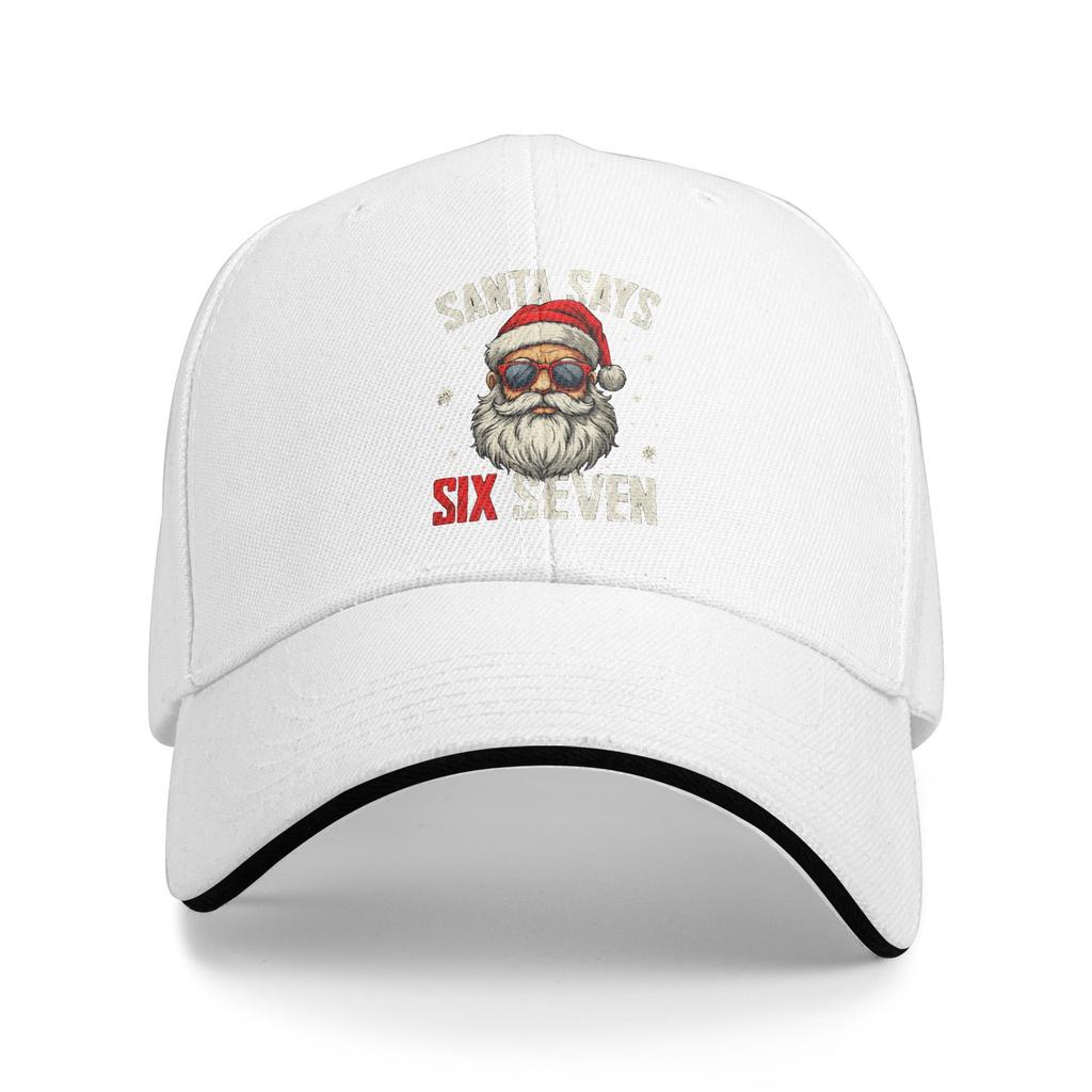 christmas Humor Santa Says Six Seven 67 Sun Baseball Cap Summer Classic Hip Hop Hats For Men Women Running Hippie Snapback Cap