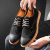 New Brock Leather Men's Casual Shoes Large Size Fashion European, American and British Style Youth Shoes