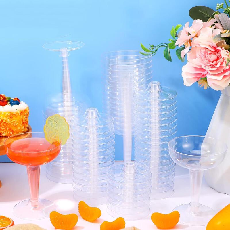 Disposable Plastic Champagne/Wine Goblets, 125ML