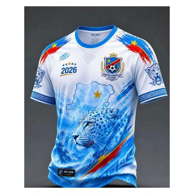 Universal Short Sleeve 3D Printed Democratic Republic of Congo Fan Shirt,