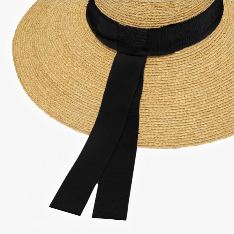Helen Kaminski Kori Natural Black Bucket Hat Hat51546