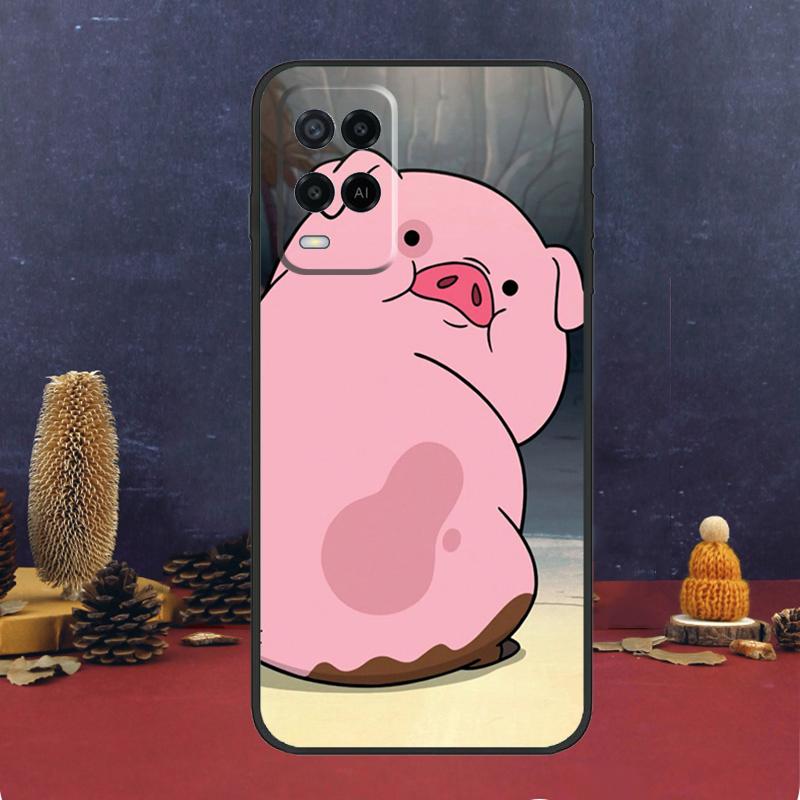 Мультяшный чехол-поросенок для Oppo A60 A80 A40 A6 A5 Pro A15 A16 A17 A57 A94 A74 A54 A76 A96 A18 A38 A58 A78 A98