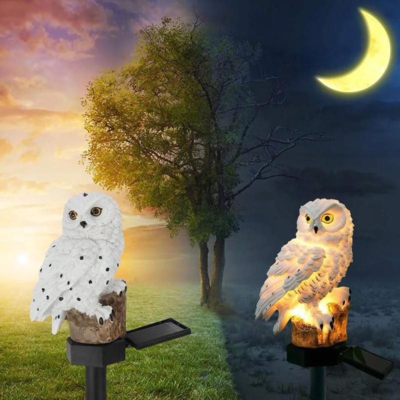Night-Illuminated Solar Owl Lights - Waterproof Garden Stakes for Lawn and Walkway Decor