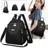 Multi-functional Black Shoulder Bag Small Retro Backpack Korean Style Nylon Backpack  Students