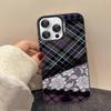 Чехол для телефона с кружевным узором для IPhone 17 16 15 14 13 12 11 Pro Max Plus Цвет Серебристый Чехол