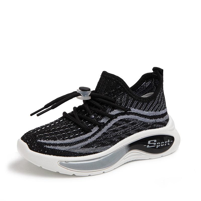 Детская спортивная обувь 2025 новая весенне-осенняя мальчишеская кокосовая обувь летающая плетеная повседневная сетчатая обувь детская дышащая беговая обувь модная