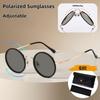 New Nd Adjustable-Brightness Tinted Sunglasses Fashionable Foldable Polarised Sunglasses Classic Driving Shades
