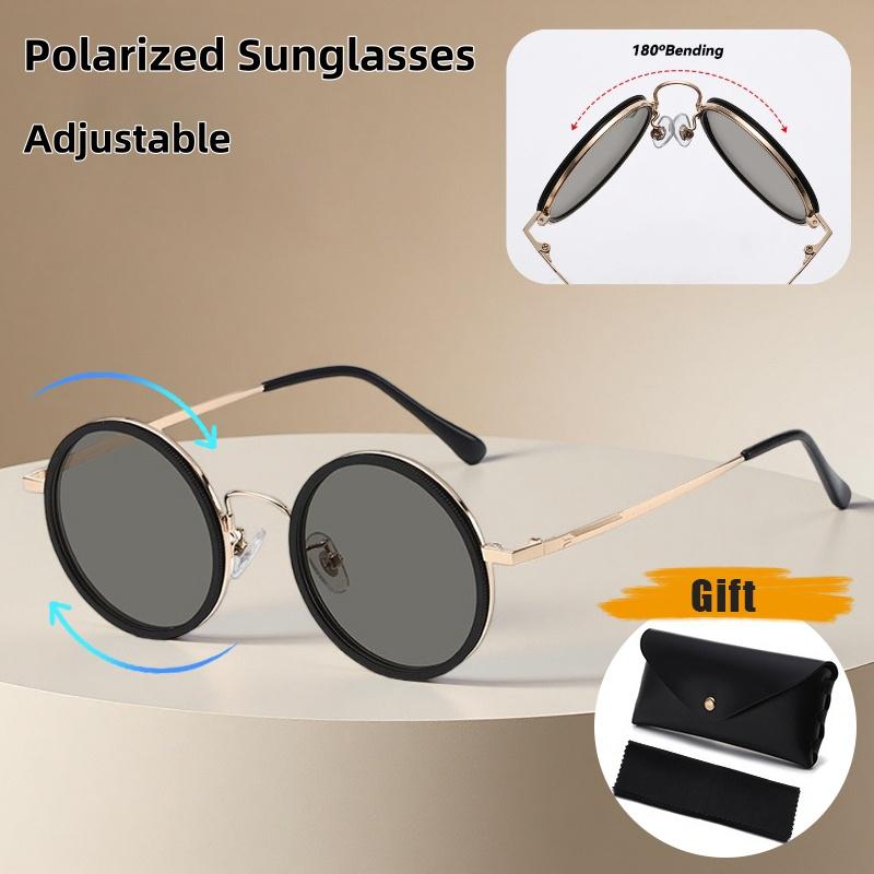 Новые регулируемые по яркости тонированные солнцезащитные очки ND Складные Поляризованные Классические Очки для Вождения Модные Трендовые