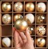 Valery Madelyn Christmas Pack of White Christmas Tree Proposal Wedding Store Elegant Ornaments, 6cm, 16, Gold, Platinum, Decorations, Decorations,