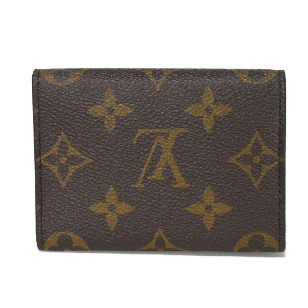Used 12564 Envelope, Card Holder, M63801, 7946, New LV Logo, Current RFID IC Chip, Unused Monogram Maroon Unisex from
