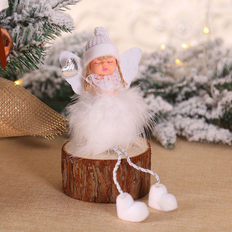 Очаровательная рождественская кукла-ангел, игрушка, подвеска для праздничного украшения елки