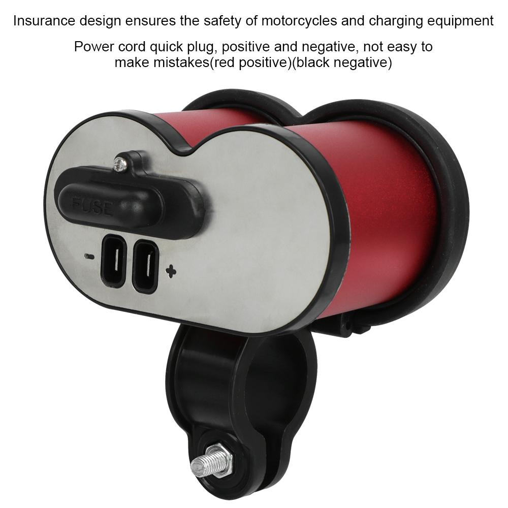 Водонепроницаемый пылезащитный QC 3.0 цифровой вольтметр адаптер двойной USB порт гнездо прикуривателя зарядное устройство на руль мотоцикла