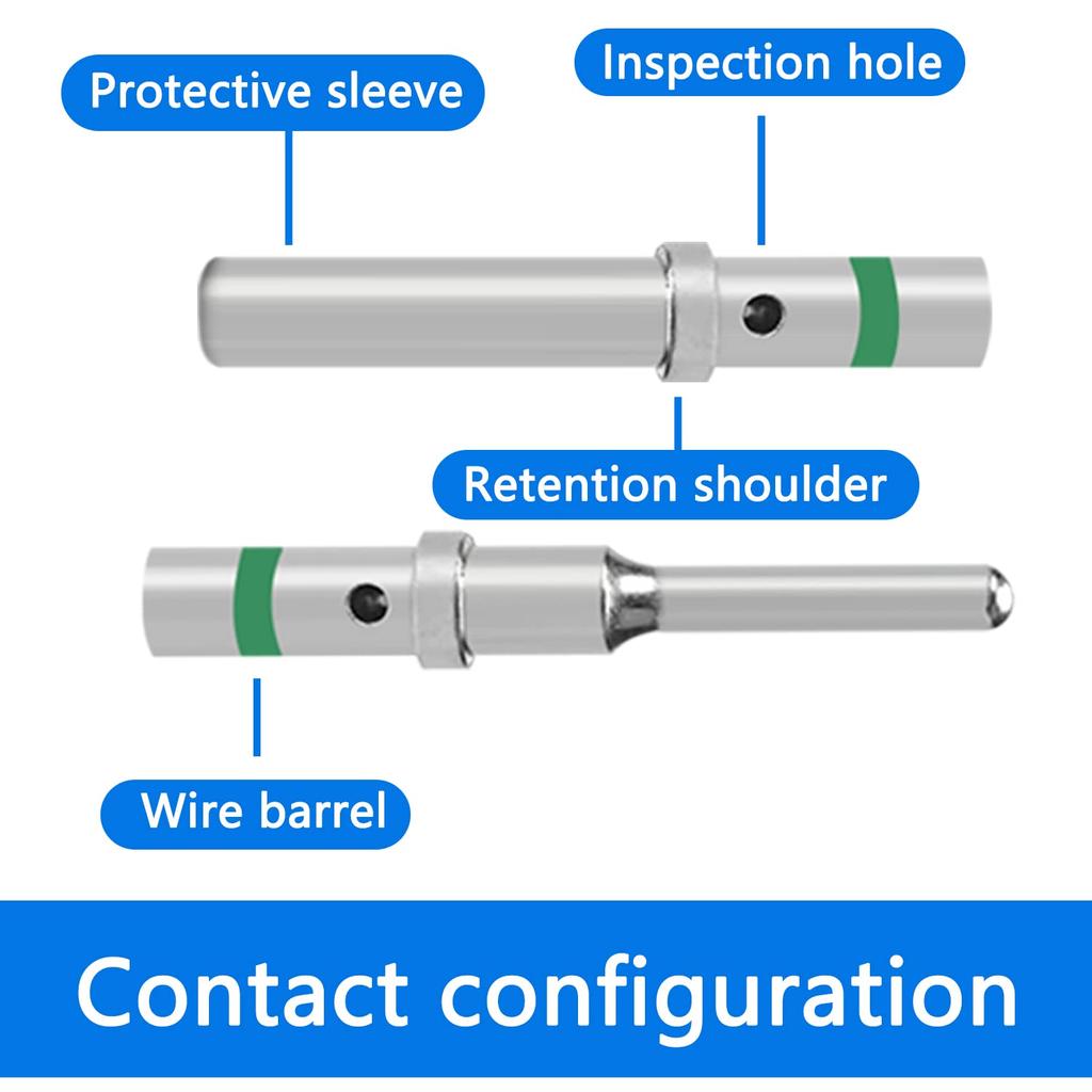 30 Pairs (60PCS) DT P Contact Size 16 Male Female Terminals, DT Connector/Terminal Kit for Deutsch Connector 14-20 AWG Wire Gauge