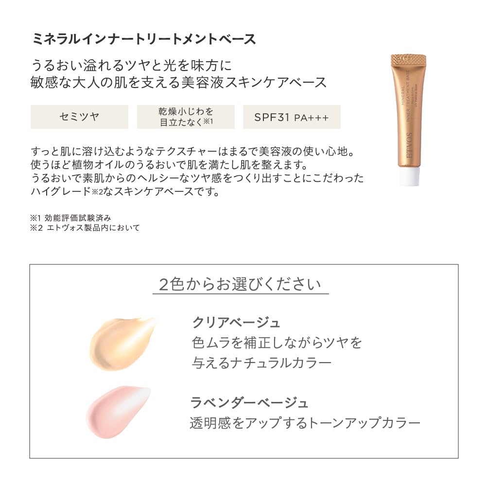 ETVOS Luscious Skin Base Makeup First Kit Beige #Lavender