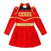 Girls Figure Skating Gymnastics Costume Modern Jazz Ballet Dancewear Pathwork Dress School Sport Meeting Cheerleading Uniform