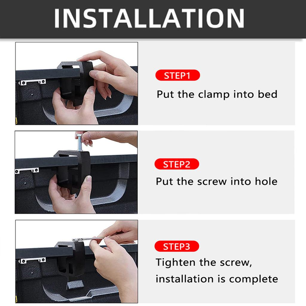 Heavy Duty Truck Caps Clamps Truck Housing Clamps Truck Topper Ladder Rack Clamps Simple Installs for Secure Mounting