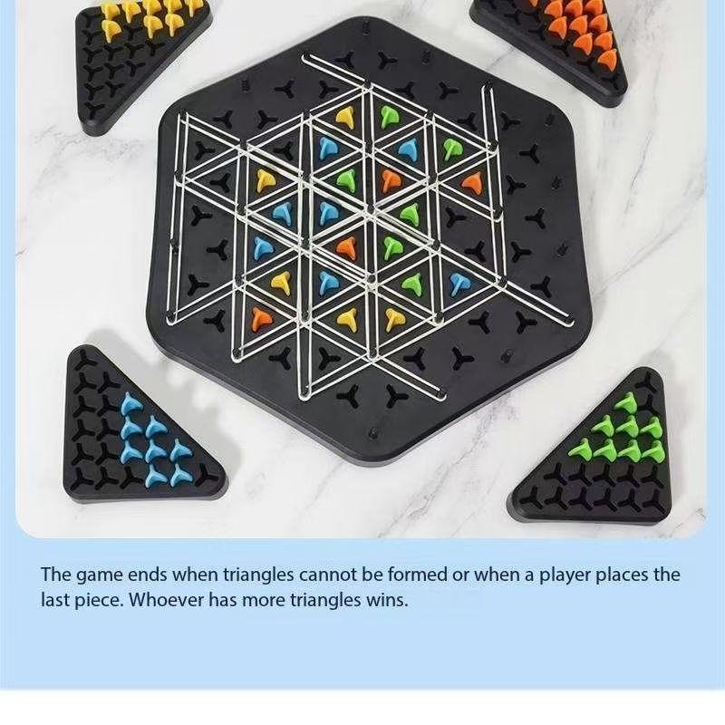[TikTok Bestseller] Цепочка Треугольник Шахматная Битва Резиновая Игрушка для Детского Образования Логическое Мышление Тренировка