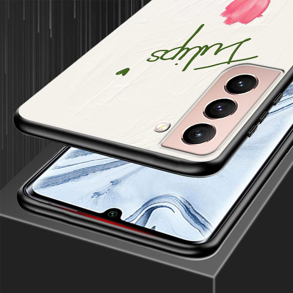 Чехол с изображением цветов в стиле ретро для Samsung Galaxy S22 Ultra, чехол для телефона S21 S20 FE S10 S9 S8 Plus S10e S7 Edge, черный мягкий