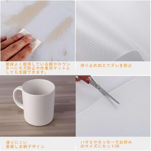 WochiTV Shelf Liner, Cabinet Shelf Sheet, Cuttable, High-Density EVA Material, Non-Slip, Dustproof, Moisture-Proof, Oil-Proof, Suitable for Kitchen Dr