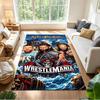 Wrestlemania Personalized Text Area Rug Design for Kitchen Dormitory Balcony Living Rooms Anti-slip Rug Decorate Offices Birthday/Christmas Gift