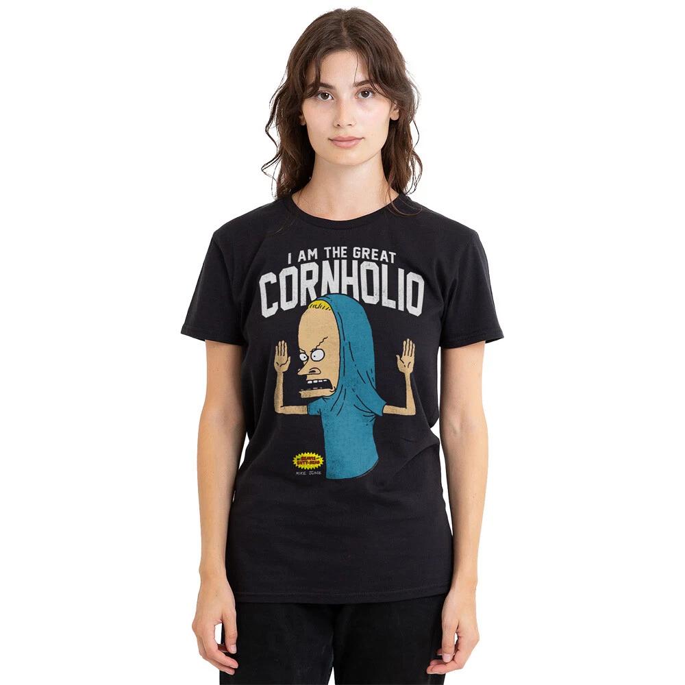 Beavis And Butthead Cornholio Ladies 100% Cotton T-shirt Mens Tees Top S-2XL, Black