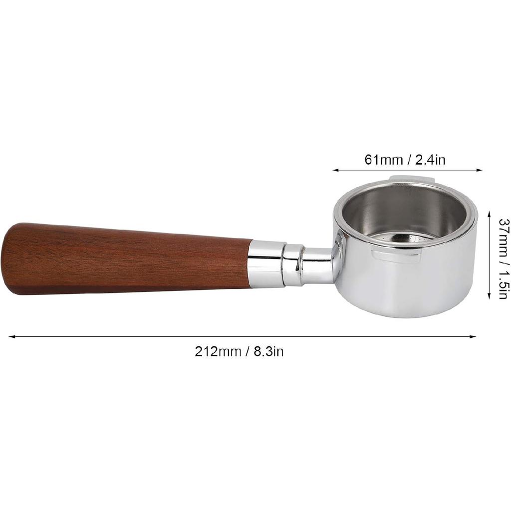 Bottomless Portafilter, Portable 51mm Coffee Bottomless Handle Easy To Use Home Kitchen Bottomless Filter Handle Replacement Accessories for Delonghi