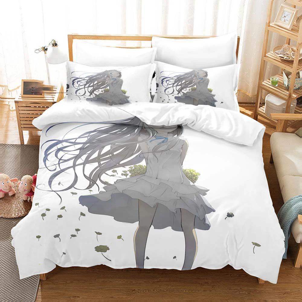 Kawaii Girls Meiko Honma Bedding Set Duvet Cover Comforter Bed Set Quilt Cover Pillowcase King Queen Twin Size Boys Girl Adult