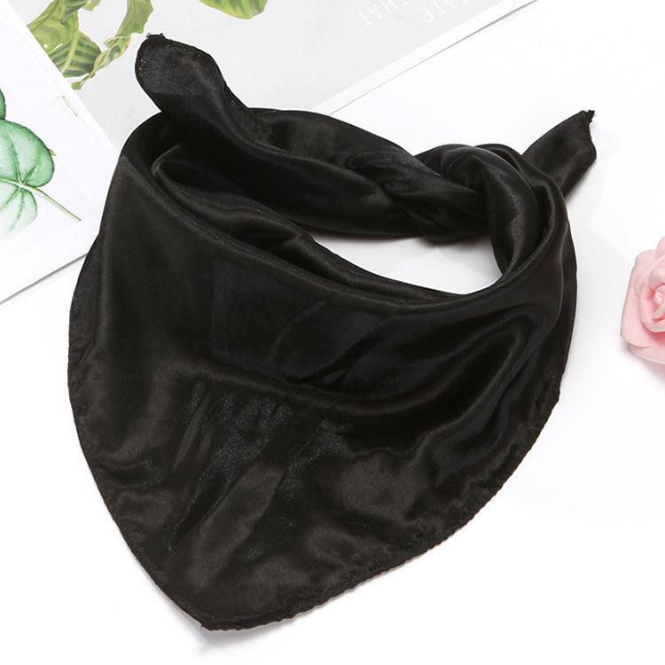 Монохромный однотонный сплошной цвет профессиональный квадратный шарф производительность мужчины женщины маленький шелковый шарф стюардесса банка 50 цветов маленький квадратный шарф