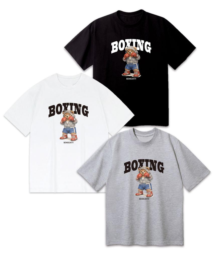 BEMIGHTY Boxing Bear Oversized Short Sleeve T-Shirt