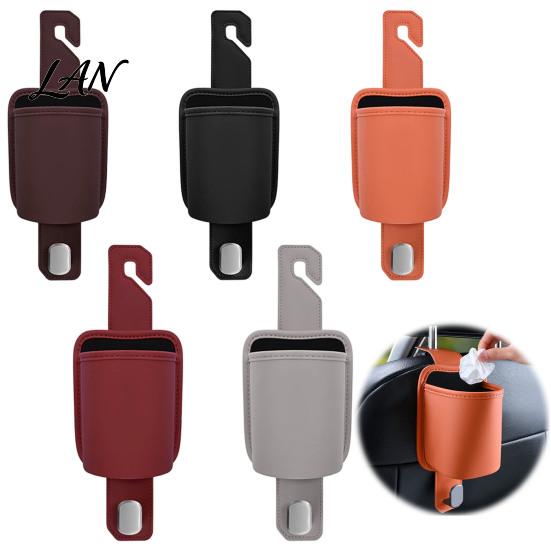 Universal Car Cup Holder Leather Door Holder, Multifunctional Vehicle Drink Hanger Seat Clutter Organizer with Headrest Hooks, Window for Drinks Phone