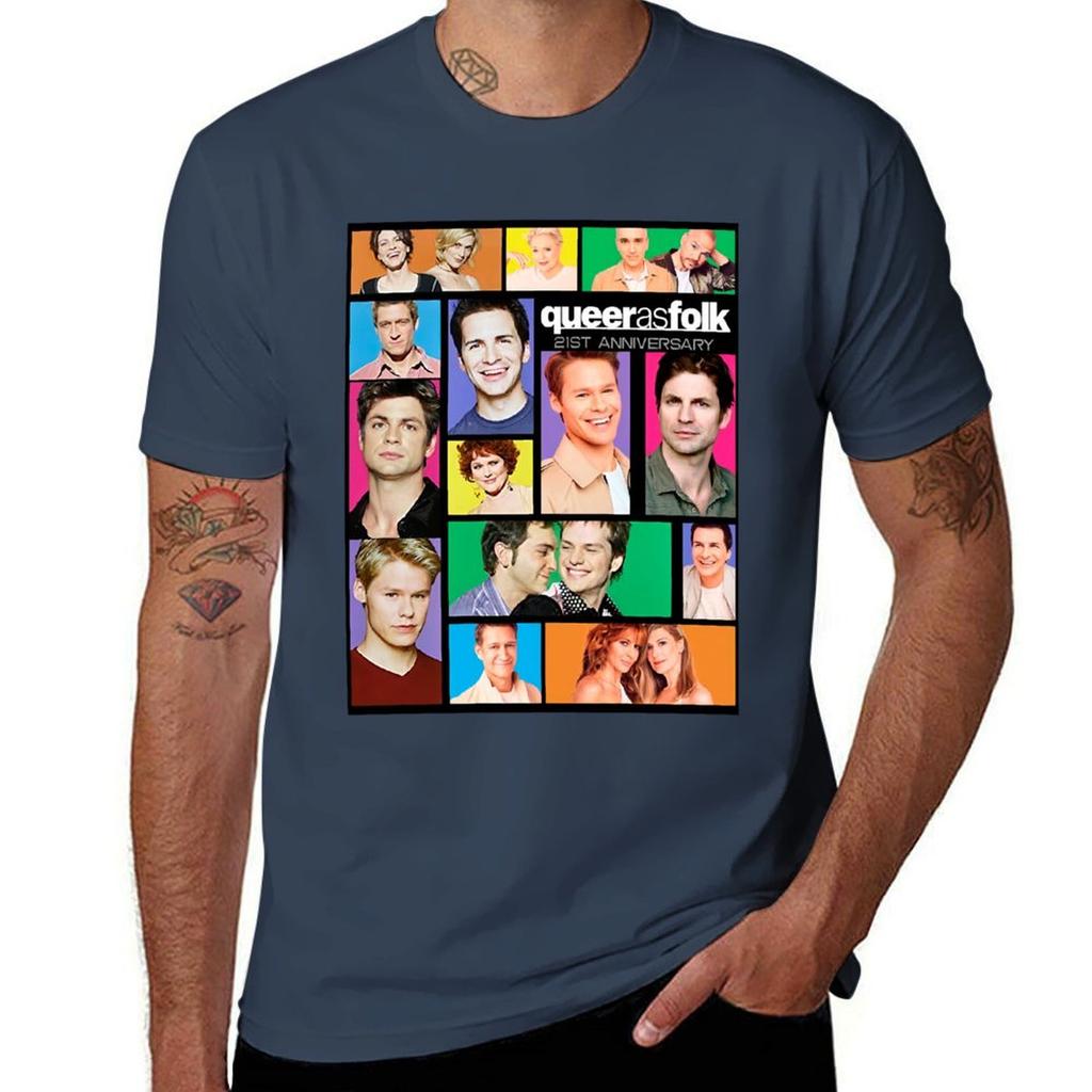 Queer as folk 21st anniversary-All STARS T-Shirt mens graphic t shirts t shirt custom print T-Shirt