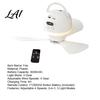 Multifunctional Picnic Cooling Device 2-in-1 Portable Ceiling Fan Rechargeable Wireless Tent Fan with LED Light Remote Control 4 Speeds,