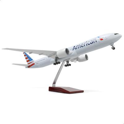QIYUMOKE Масштабный литой набор модели самолета Boeing AA Airlines большого размера с подставкой для модели самолета Подарок для любителей авиации 1/150 777-300ER