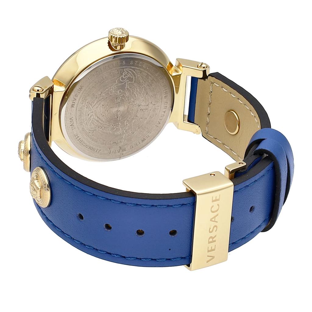 Часы Tribute Silver Dial Stainless Steel Sapphire Glass Quartz 35MM Swiss Watch VEVG00320 Blue [Versace] Womens [Товар]