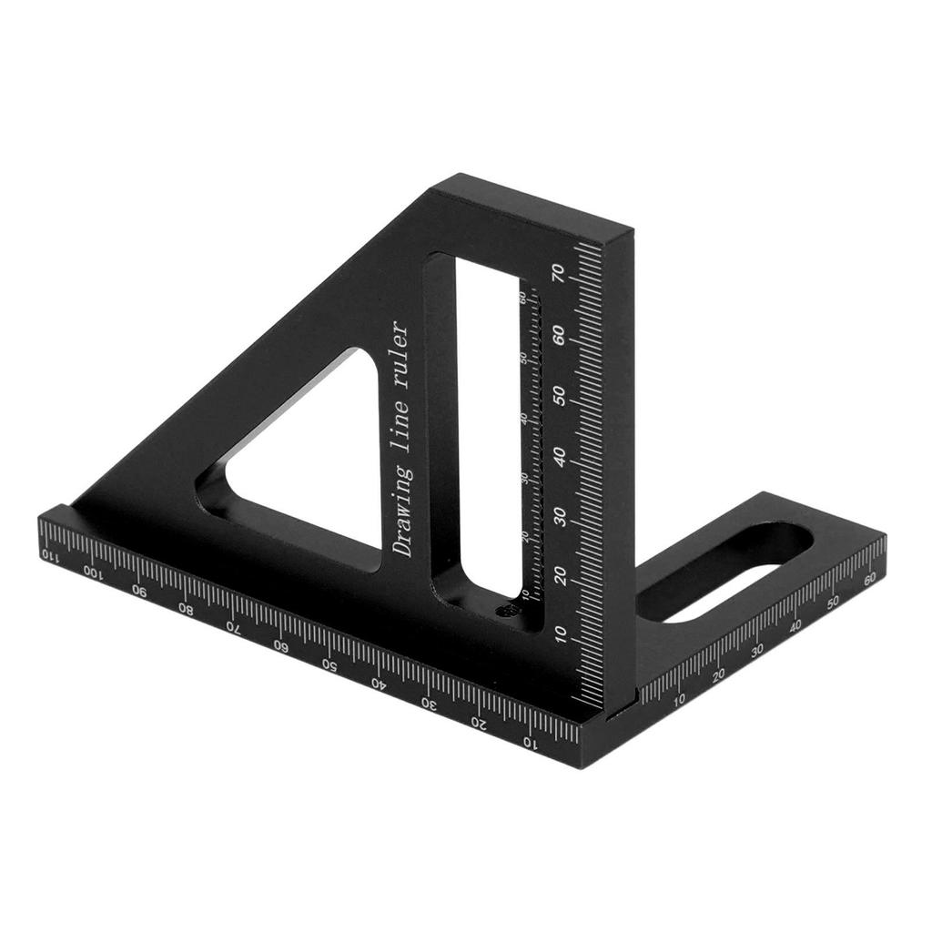 3D Многоугловая измерительная линейка 45 90 градусов Алюминиевый сплав Деревообрабатывающий квадрат Угломер Углорез