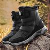 Мужские ботинки высокий верх пара сноубутсы плюшевые теплые большой размер водонепроницаемые противоскользящие платформа удобная мужская обувь