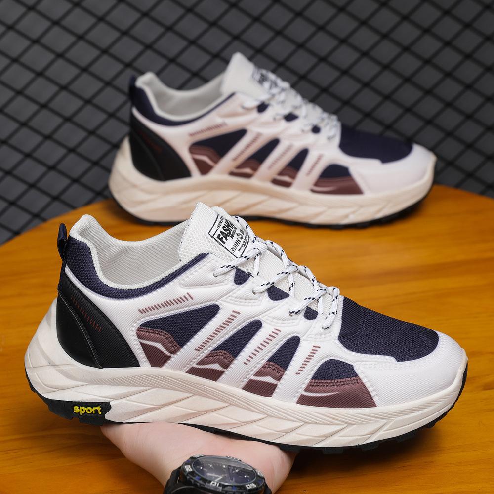 Casual Shoes Men's Shoes Single Shoes Spring and Autumn Mesh Shoes Breathable Fashion Sports Shoes Running Platform Men's Trendy Shoes W-106