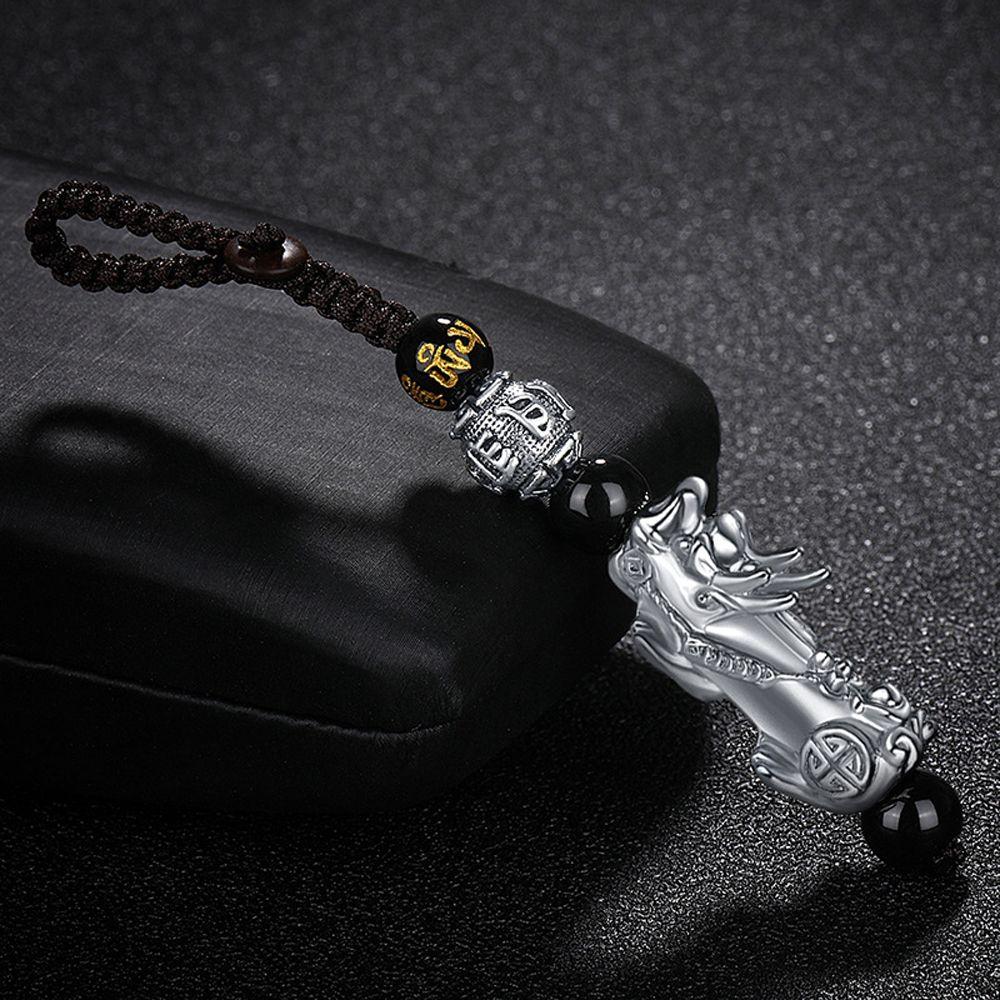 Stone Beads Phone Charm Attract Wealth Pixiu Pendant Car Pendant Car Key Accessories Keychain