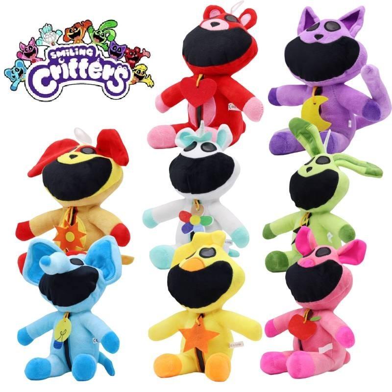 Мягкие игрушки Poppy Playtime Smiling Critters 30 см фиолетовые в лежачем положении супермягкий короткий плюш коллекция животных