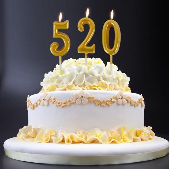 Celebration Candles Elegant Convenient ABS Fashion Number Celebration Candles for
