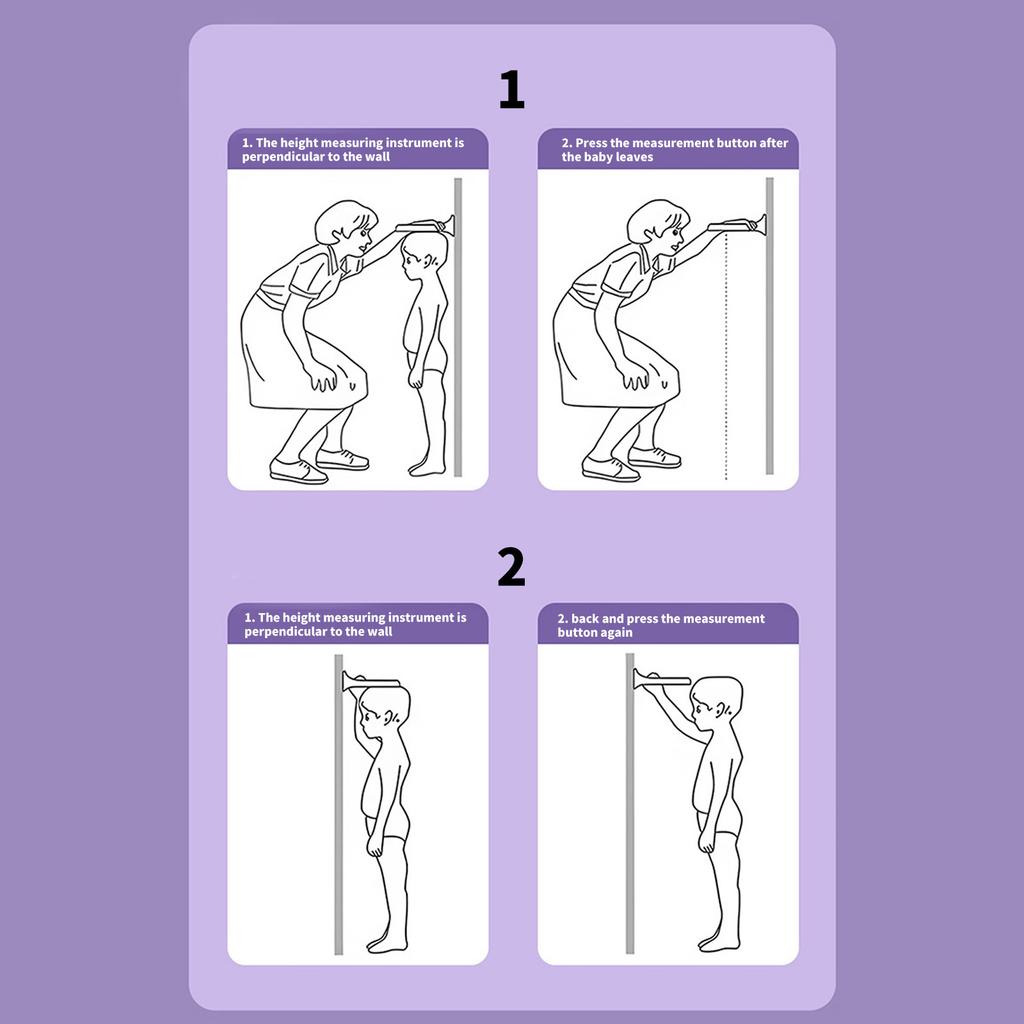 Portable Ultrasonic Height Measuring Device with Rechargeable Battery High Precision Height Measure for Home & Gym Use