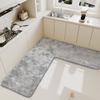 Г-образный кухонный большой ковер длинный ворс шелковистый впитывающий гостиная спальня кофейный столик прикроватный коврик у двери коврик для ванной