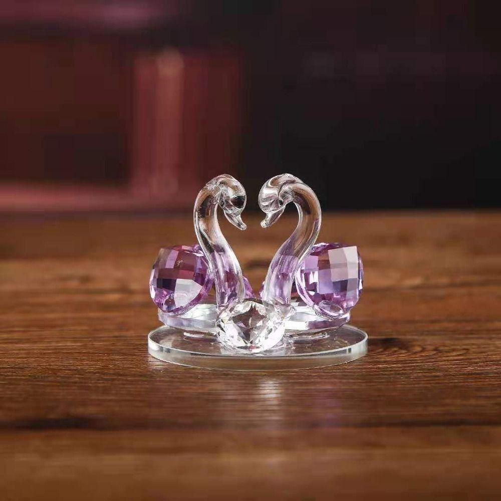 Car Perfume Seat Home Decor Wedding Animal Ornament Car Accessories Crystal Swan Swan Figurine