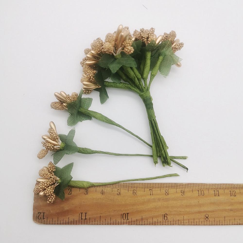 12/144 шт. Проволочный стебель DIY Свадебное украшение Товары для вечеринки Коробка Искусственный цветок Искусственный цветок Домашний декор Ягоды Тычинка